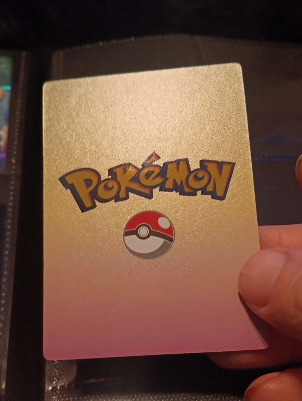 Pokemon Trading Card Pink Red White Gold Holographic 
